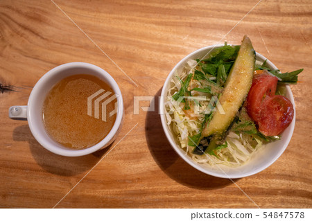 Salad and soup 54847578