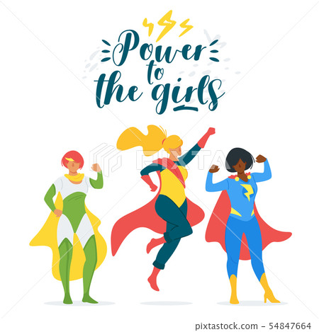 Female independence, equality cartoon metaphor 54847664