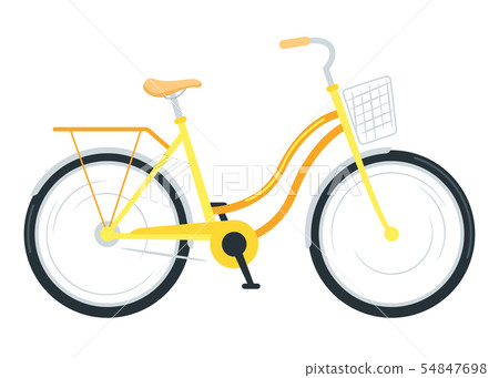 Utility bike flat vector illustration 54847698