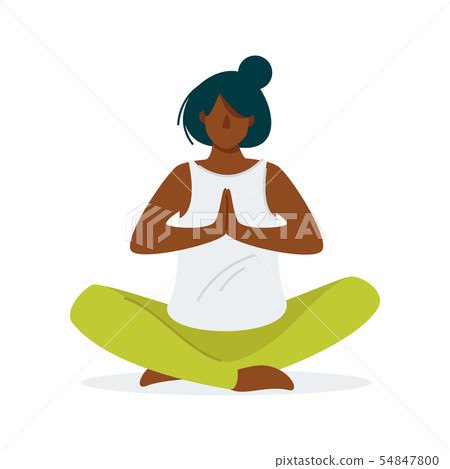 Woman doing yoga cartoon illustration Woman doing yoga cartoon illustration 54847800