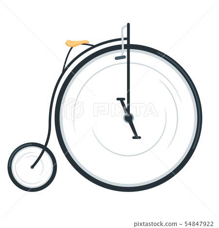 Penny farthing bicycle flat vector illustration Penny farthing bicycle flat vector illustration 54847922