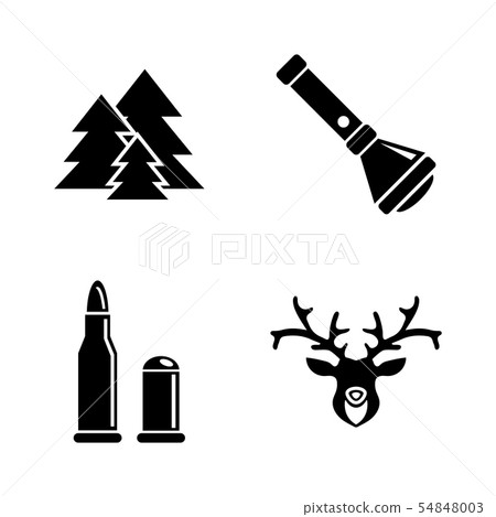 Poaching. Simple Related Vector Icons Poaching. Simple Related Vector Icons 54848003