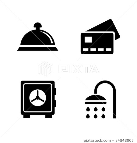 Hotel services. Simple Related Vector Icons Hotel services. Simple Related Vector Icons 54848005
