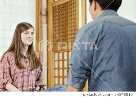 Couple, Tea ceremony, Tea ceremony, Tradition, Culture, Korean culture, Traditional house, Hanok, Seoul Couple, Tea ceremony, Tea ceremony, Tradition, Culture, Korean culture, Traditional house, Hanok, Seoul 54848810