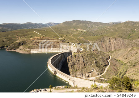 View of the hydroelectric dam of El Atazar Madrid 54849249