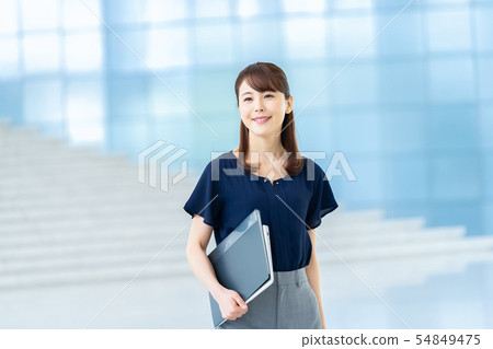 Female employee Business woman Business image Woman working computer 54849475