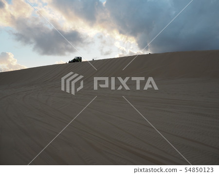 The sky in the morning sun that looks up from the white sand dunes of Mui Ne 54850123