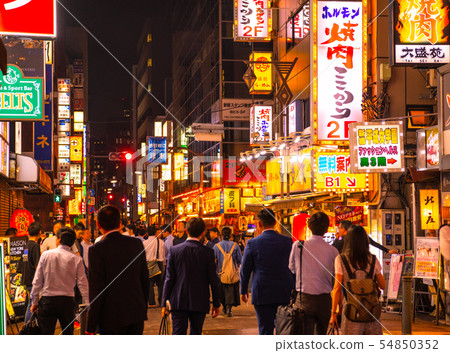 Tokyo cityscape in Japan I look at the bar area of Shinbashi 54850352