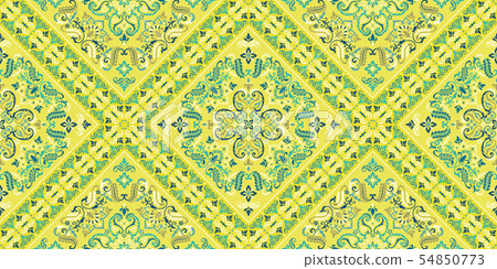 Seamless pattern based on ornament paisley Bandana Print. Vector ornament paisley Bandana Print 54850773