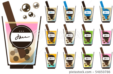 Fashionable tapioca drink Fashionable tapioca drink 54850786