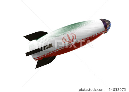 Rocket space ship with Iran flag 3D rendering Rocket space ship with Iran flag 3D rendering 54852973