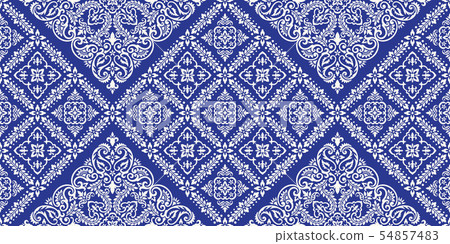 Seamless pattern based on ornament paisley Bandana Print. Vector ornament paisley Bandana Print 54857483