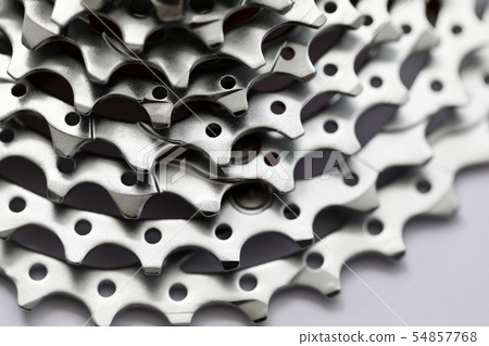 Sprocket cassette bike on gray background 54857768