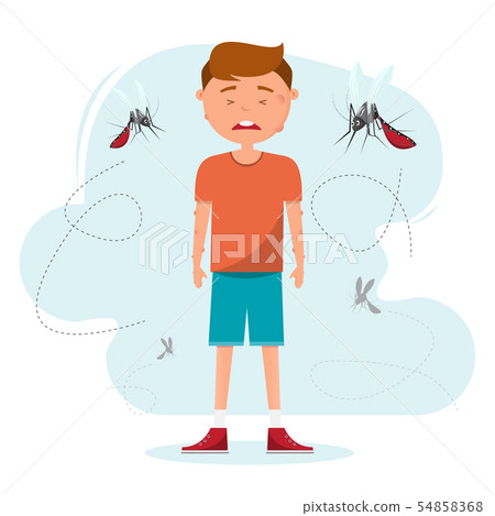 a lot of mosquito bites a boy 54858368