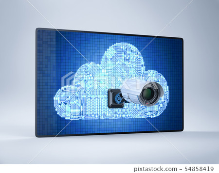 Cloud security concept 54858419