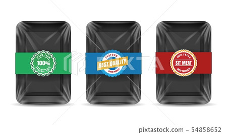 Plastic food containers with labels 54858652