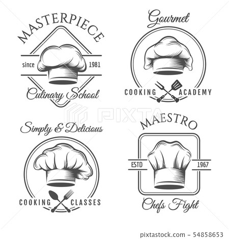 Chef hat label set 54858653