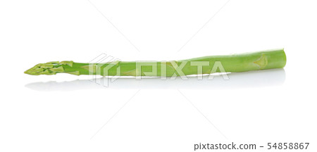 green asparagus isolated on white background. green asparagus isolated on white background. 54858867