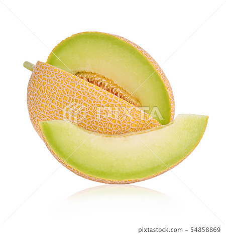 cantaloupe melon on white background cantaloupe melon on white background 54858869