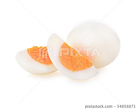 boiled egg isolated on white background boiled egg isolated on white background 54858871