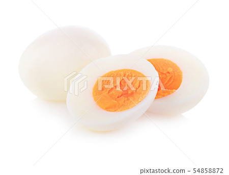 boiled egg isolated on white background boiled egg isolated on white background 54858872