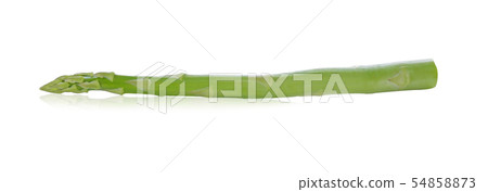 green asparagus isolated on white background. green asparagus isolated on white background. 54858873