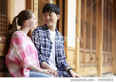 Couple, Dating, Dating, Travel, Tourism, Hanok, Korean Tradition, Bukchon Hanok Village, Bukchon, Jongno-gu, Seoul Couple, Dating, Dating, Travel, Tourism, Hanok, Korean Tradition, Bukchon Hanok Village, Bukchon, Jongno-gu, Seoul 54859883
