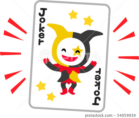 Playing card joker tag 54859939