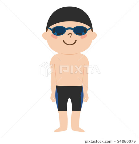 Illustration of a boy. A swim style with a swim... - Stock Illustration ...