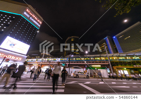 日本的東京都市風景有樂町站等 54860144