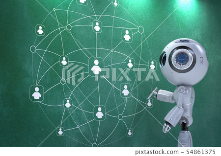 mini robot connect to social network 54861375