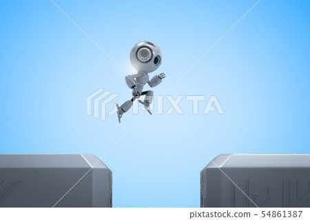 mini robot jump across mini robot jump across 54861387