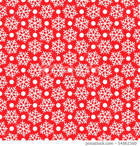 White snowflakes on red for Christmas gift box papper pattern White snowflakes on red for Christmas gift box papper pattern 54862380