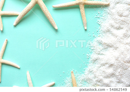 Background material of summer image Starfish sand 54862549