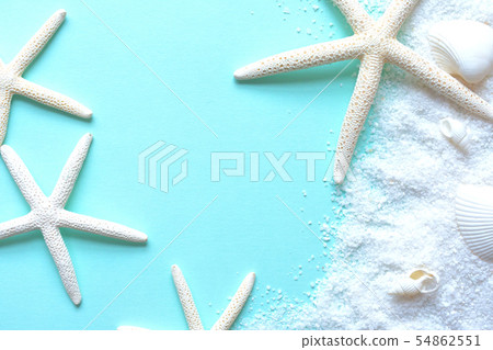 夏天圖像海星沙子背景材料 54862551