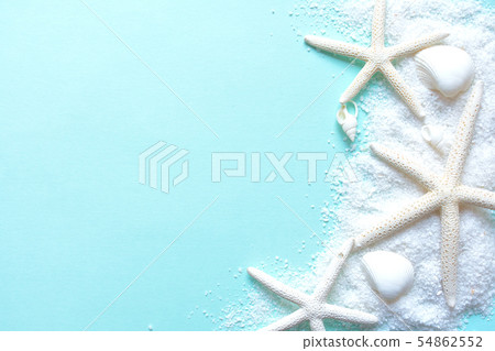 夏天圖像海星沙子背景材料 54862552