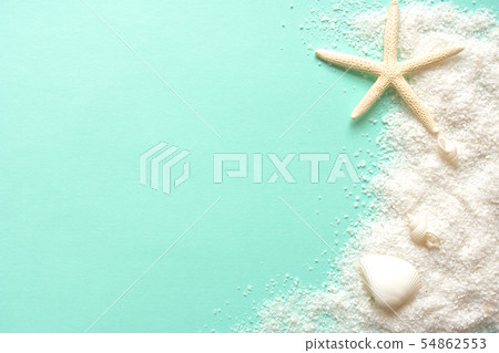 夏天圖像海星沙子背景材料 54862553