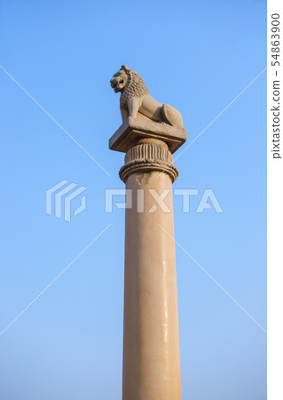 Asokan pillar at Kutagarasala Vihara, Vaishali, Asokan pillar at Kutagarasala Vihara, Vaishali, 54863900