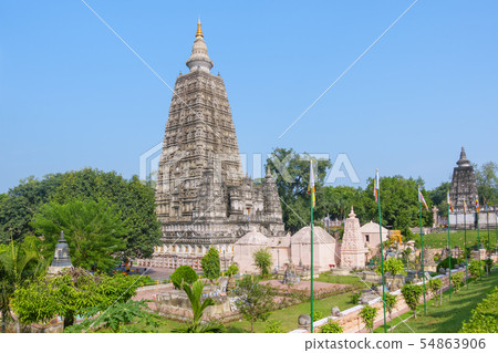 Mahabodhi temple, bodh gaya, India. The site where Mahabodhi temple, bodh gaya, India. The site where 54863906