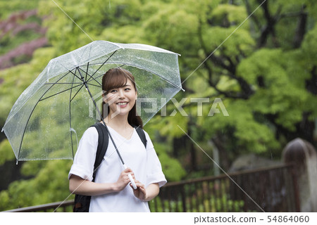 Young woman traveling alone Young woman traveling alone 54864060