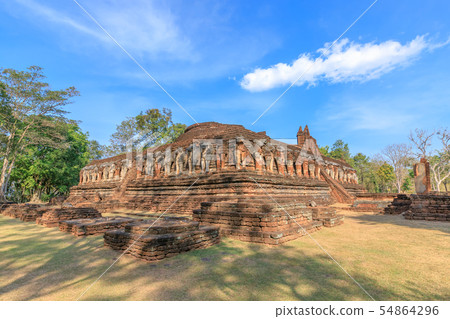 Wat Chang Rob temple in Kamphaeng Phet Historical Wat Chang Rob temple in Kamphaeng Phet Historical 54864296