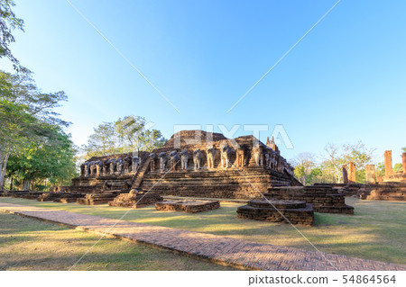 Wat Chang Rob temple in Kamphaeng Phet Historical 54864564