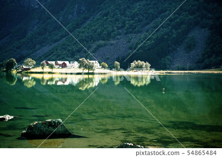 Hardanger Fjord Norway landscape. Hardanger Fjord Norway landscape. 54865484