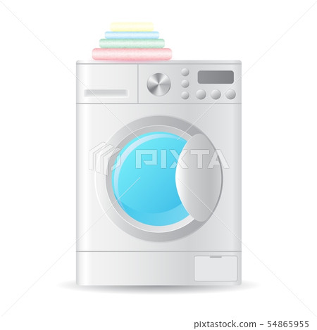 Vector realistic automatic washing-machine Vector realistic automatic washing-machine 54865955