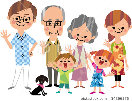 Large family in summer Large family in summer 54866376