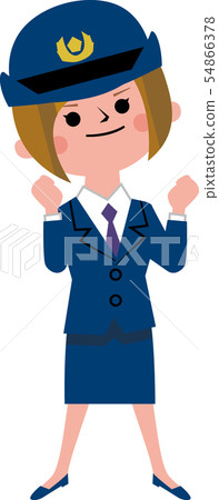 Female cop's guts pose 54866378