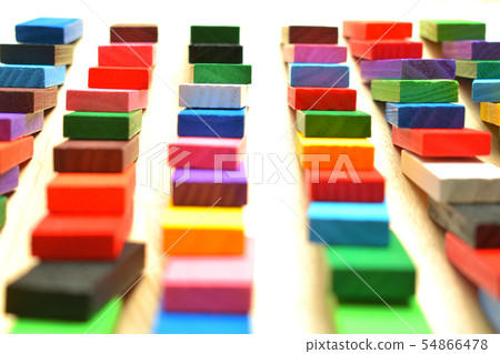 Domino colorful background material Domino colorful background material 54866478