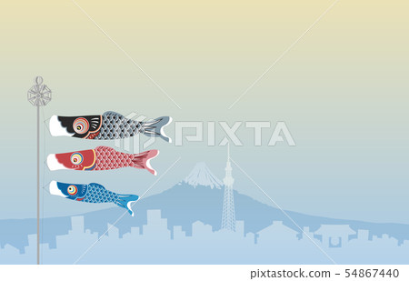 Koinobori和富士山 54867440