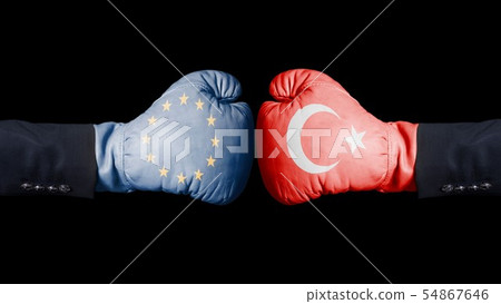 Boxing gloves with European Union and Turkish Boxing gloves with European Union and Turkish 54867646