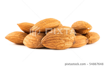 almond seeds isolated on white background almond seeds isolated on white background 54867648